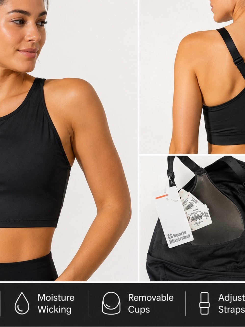 Sports Illustrated Swim Black High-Neck Tank Top